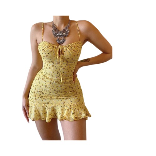Abito donna floreale spaghetti