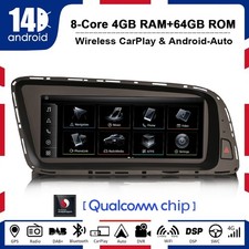 64GB Android 14 Qualcomm Autoradio Carplay GPS Navigatore IPS DSP BT5.1 Audi Q5