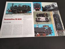 LOCOMOTIVA FS 835 RIVAROSSI MISURE PROVE TRENO MODELLISMO VINTAGE FERROVIARIO