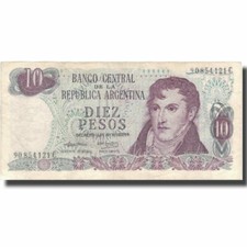 [#577135] Banconote, Argentina, 10 Pesos, Undated (1976), KM:300, MB