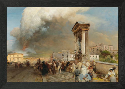 Eruzione del vesuvio quadro - del,