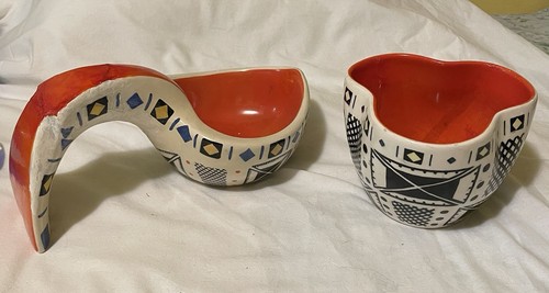 Coppia oggetti lenci ceramica - oggetti,