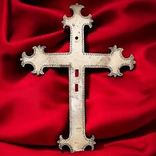 ANTICA CROCE CROCIFISSO IN BRONZO DEL 1600 XVII sec