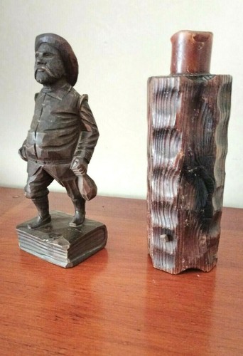 Statua legno uomo - in, con