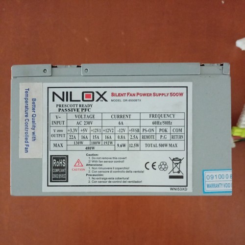 Nilox alimentatore atx - pc,