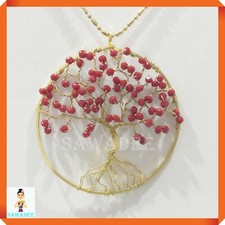 Collana albero della vita e cristalli catena catenina lunga 75 cm