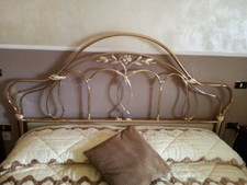 LETTO MATRIMONIALE CANTORI OTTONE E ARGENTO COME NUOVO. AFFARE.