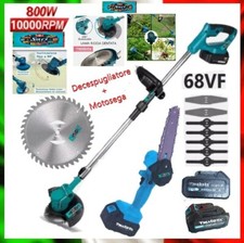 Decespugliatore Tagliaerba a  Batteria 68V + Motosega 6" 2 batterie Tagliabordi 