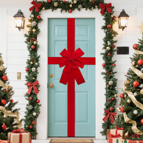 Fiocco rosso porta natale - fiocco,