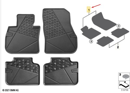 Set tappetini anteriori bmw - anteriori, x1