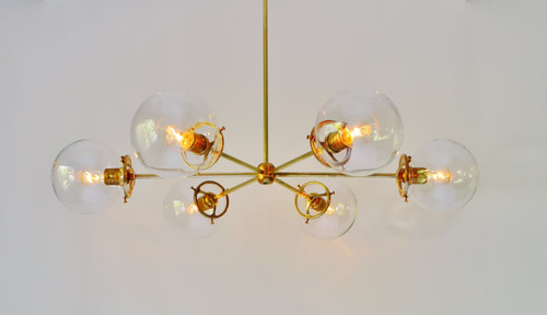 Sputnik lampadario ottone - sputnik,