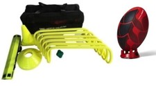 Kit Allenamento Rugby Agilità Velocità Scala Coni Palla da Rugby Calcio Maglietta Attrezzatura