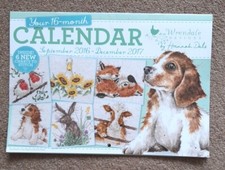CALENDARIO PUNTO CROCE WRENDALE DESIGNS CON 6 DISEGNI 2017