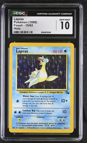 Pokemon card cgc - 10, lapras
