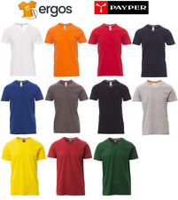 PAYPER T-Shirt V-NECK Scollo a V Mezza Manica Corta Uomo 100% Cotone Maglietta