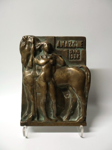 Ancienne plaque bronze - plaque,