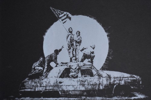 Banksy litografia 50x35