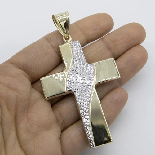 Ciondolo croce uomo - , moissanite