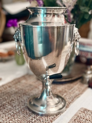 Antico samovar russo placcato