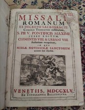 Antico Messale Romano Del '700