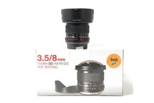 OBIETTIVO MANUALE SAMYANG 8MM F3.5 UMC FISHEYE CS II PER CANON EF