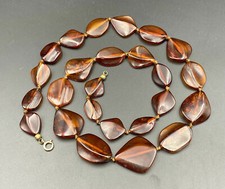 Collana In Ambra 58 Cm Vintage
