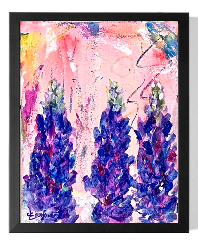 Guajardo art neon bluebonnets - guajardo, art: