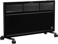 HOMCOM POWER Termoconvettore Radiatore Autoportante o a Parete Nero 