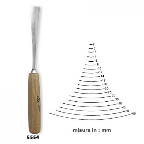 Sgorbia con manico affilata - sgorbia,