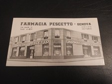 GENOVA FARMACIA PESCETTO ANTICO BIGLIETTO PUBBLICITARIO FARMACEUTICA