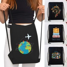 Zaino classico con coulisse nuoto palestra borsa sport shopping tracolla UK