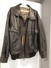 Giacca di pelle Burberrys nera taglia 52 da uomo