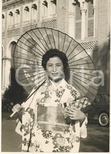 1956 VENEZIA Mostra del Cinema - Attrice Aiko MIMASU in kimono - Hotel EXCELSIOR