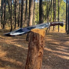 Coltello Machete Sopravvivenza Lama Acciaio al Carbonio Personalizzato Fatto a Mano|Coltello Caccia Campeggio
