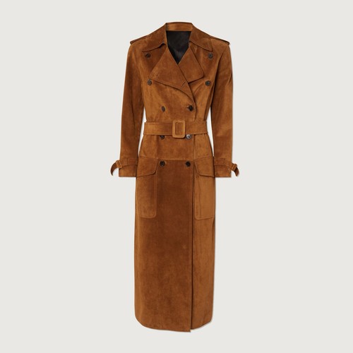 Trench cappotto donna pelle