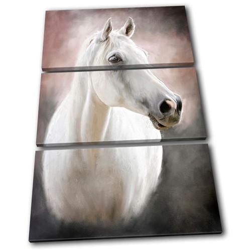 White horse animals treble - white,