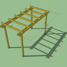 Pergola libera 4x2 in legno