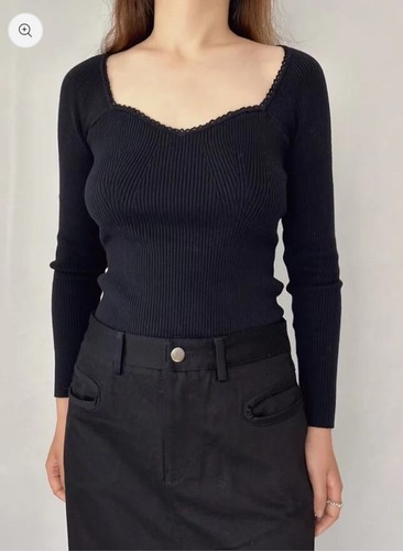 Sezane maha jumper black - sezane,