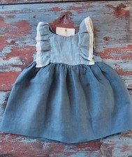 Abito neonata 100% lino con