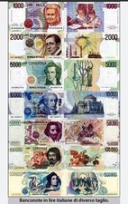 Collezione quasi completa Banconote Lira Repubblica Italiana 