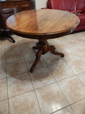 Antico tavolo tondo in noce fine '800 Italia