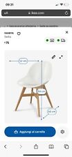 sedie soggiorno moderne Ikea bianche e legno 2 anni di vita utilizzare pochissim