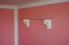 Consolle-Consolle da Parete-Designer-Ripiano-Bianco-Opaco-KB-Mobili in Pietra-Fossil-NUOVO