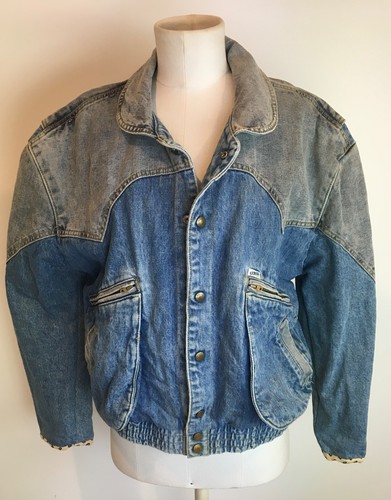 Giacca denim bicolore - denim,