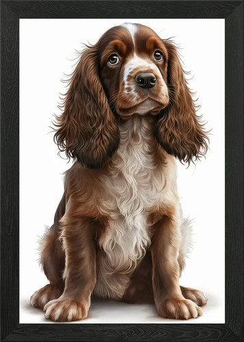 Cocker spaniel dog framed - cocker,