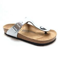 BIRKENSTOCK DONNA GIZEH 0043851 SILVER ARGENTO SANDALI CIABATTE INFRADITO