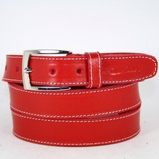 Cintura Uomo vera Pelle Rossa