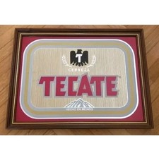 QUADRO INSEGNA A SPECCHIO TECATE CERVEZA BIRRA BEER BIER MEXICO-BAR PUB-VINTAGE