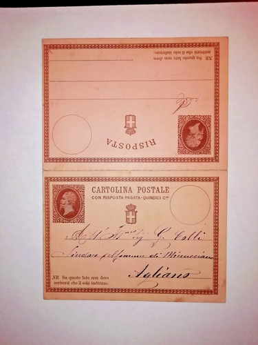 Cartolina postale regno 1874 - postale,