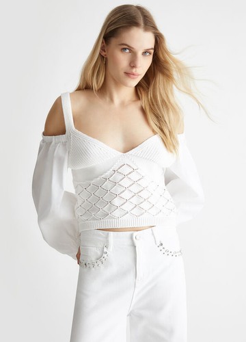 Liu white maglia in - liu.jo,